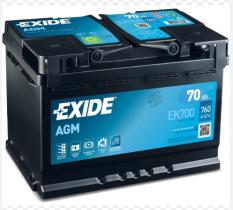 EXIDE EK700 - *NETO* BATERIA EXIDE AGM 12V 70AH 760A +D 278X175X19