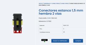 MAI CCT602 - CONECTORES ESTANCO 1,5 MM HEMBRA