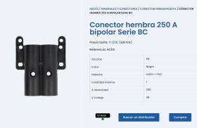 MAI HC09 - CONECTOR HEMBRA 250 A BIPOLAR SERIE BC