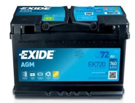 EXIDE EK720 - *NETO* BTR. EXIDE AGM 12V 72AH 760A 278/175/190 +D